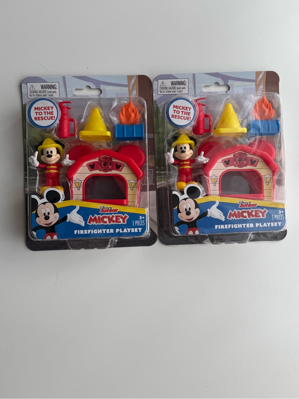 2 pack Disney Mickey Firefighter Playset - Red & Yellow